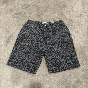 PacSun Baggy Black and Gray Cheetah print